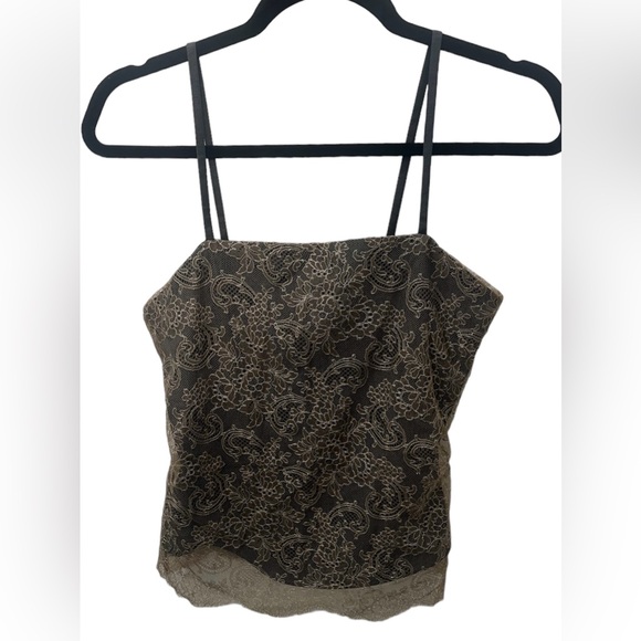 Alberto Biani US 6 Lace Silk Wool y2K Crop Cami Witchy Whimsigoth Fairy Grunge - Picture 1 of 5